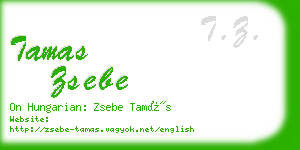 tamas zsebe business card